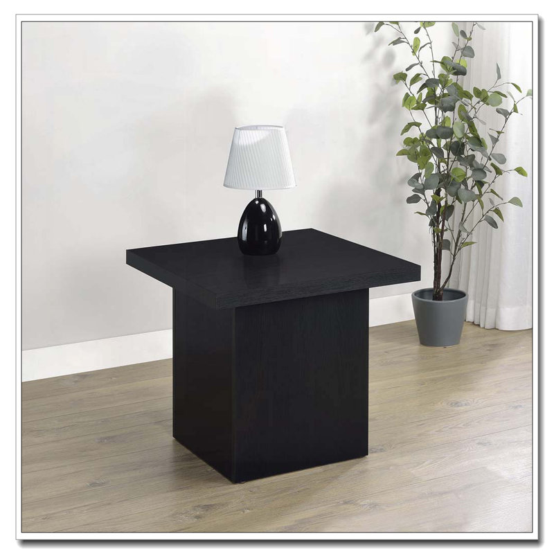 Table de bout carrée noire Exeter