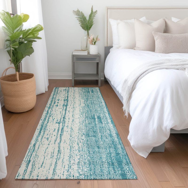 Malek Washable Abstract Indoor / Outdoor Rug, Runner 2'3" x 7'6"