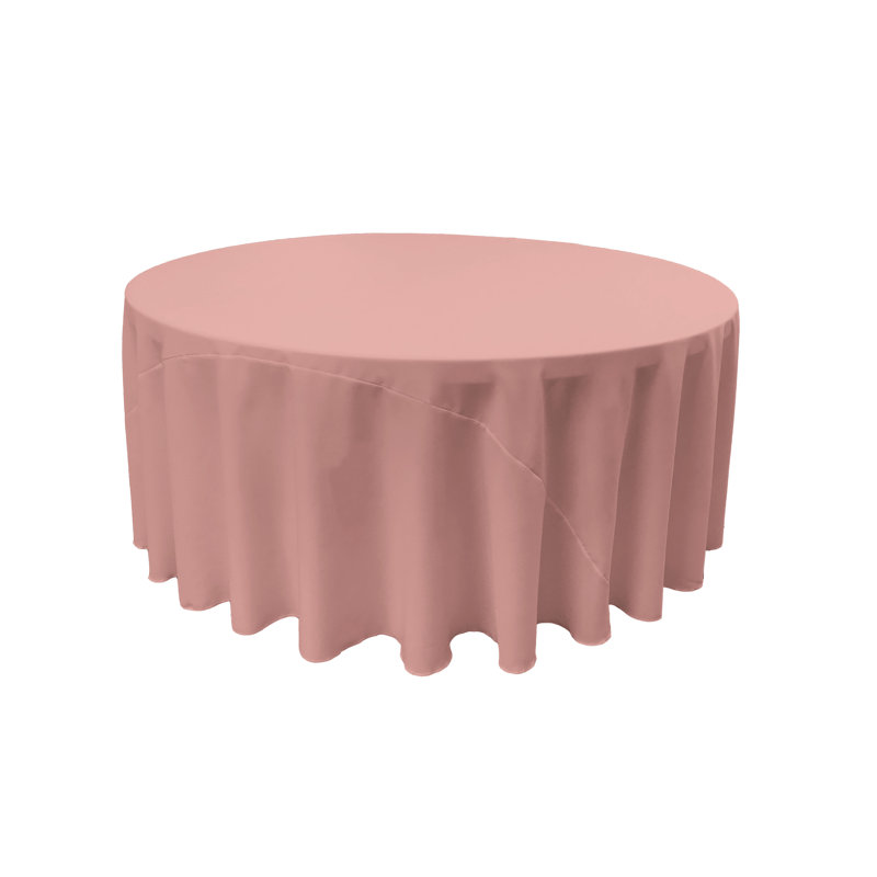 Solid Color Round Tablecloth - Basics by Wayfair™, Dusty Rose, 108" Round