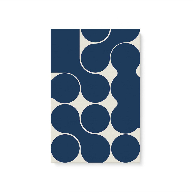 Sculptural Blue Geometry Canvas Print, 48" H x 32" W x 1.25" D, Wrapped Canvas