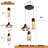 3 -light Dimmable Irregular Glass Chandelier