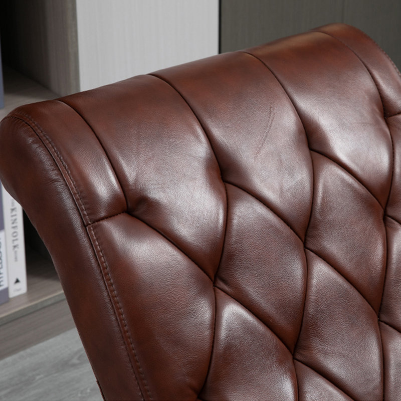 Chaise berçante en cuir Sturdy Home Casual