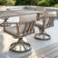 Chaises de patio pivotantes en aluminium avec coussins