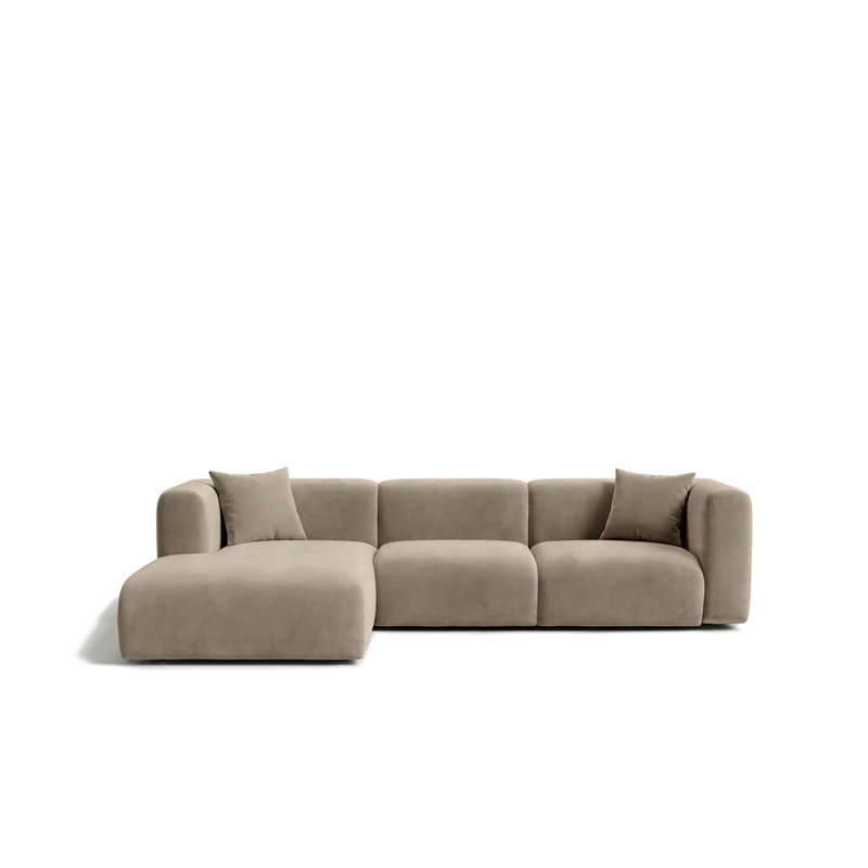 3 Seater Velvet Sofa & Chaise