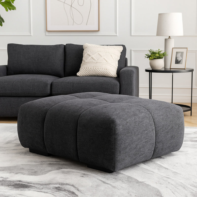 Tabouret de pieds rectangulaire avec repose-pieds Nowa