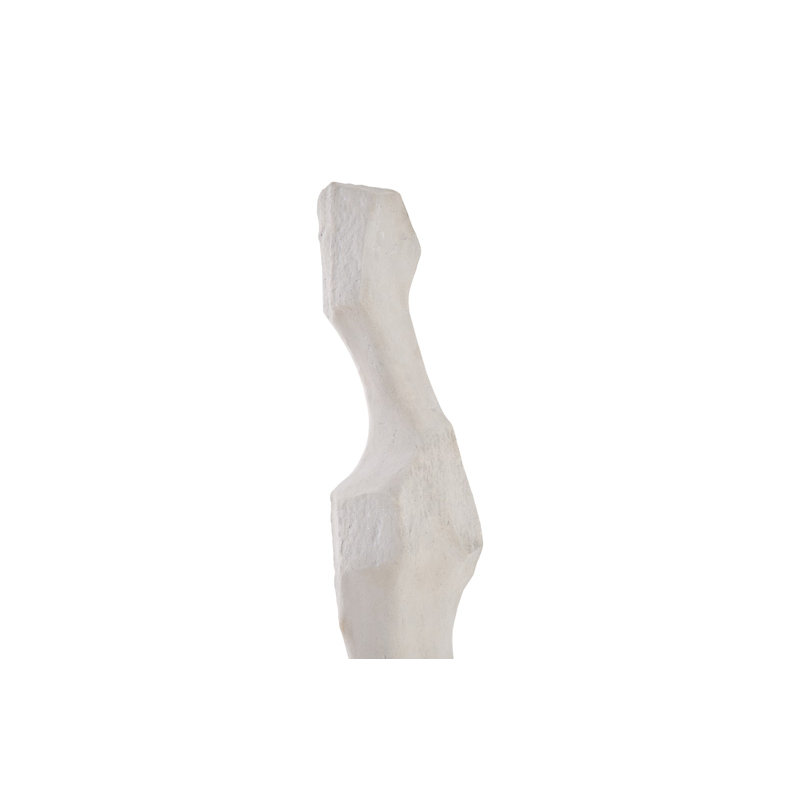 Statue de femme en fonte blanche, Blanc cassé