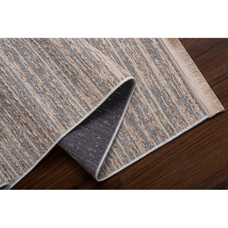 Beige Hall Carpet, 2.5 x 9.8 Feet | Machine Woven with 64% Cotton, 21% Polyester, 15% Chenille | 1450 g/m² | 0.2 in Pile Height | Antibacterial, Washable at 86°F, Easy to Clean with Vacuum & Spot Remover