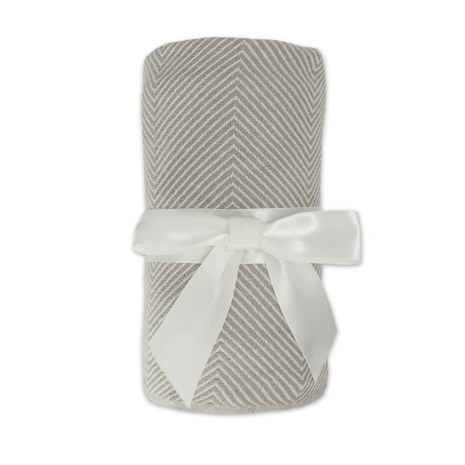 Vincenza Cotton Throw Blanket, Gray