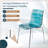 Clear Modern Acrylic Ghost Dining Chair - Modern Lucite Vanity Chair with Water Ripple Design - Chrome Mid Century Accent Seating-603897504-632849744