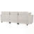 Chenille 3-Piece Sectional Sofa With Curved Chaise And 3 Throw Pillows-153425964