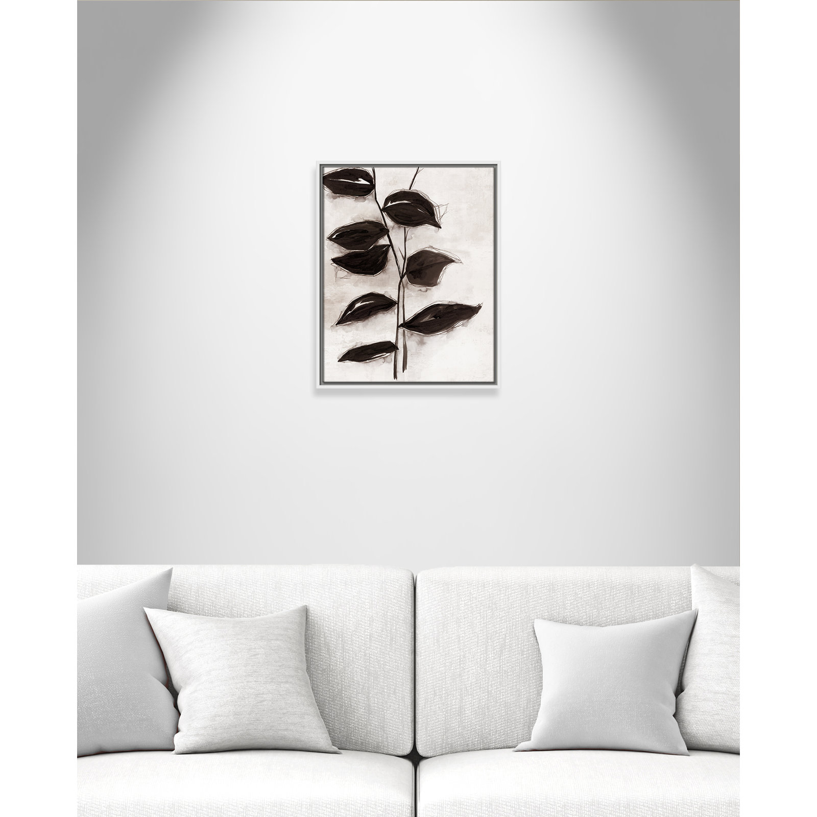 Leaves I by Eva Watts, 21.5" H x 17.5" W x 2" D, White Framed