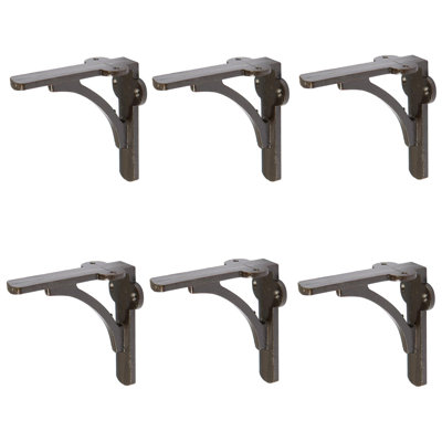 Hammer & Tongs - Curved Iron Shelf Bracket - D100mm - Raw
