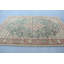 Tapis turc Oushak fabriqué à la main en laine verte avec motif floral classique pour la décoration de grands espaces