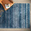 Tapis rayé bleu marine / étain Gimenez-27326033