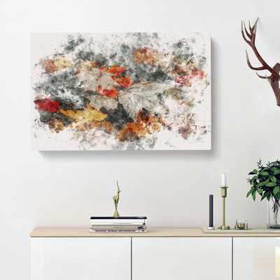 Leaves in Autumn Watercolour - Wrapped Canvas