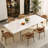 62.9" To 94.4" Sintered Stone Expandable Dining Table Set, Easy To Assemble-1051411454-1051256815