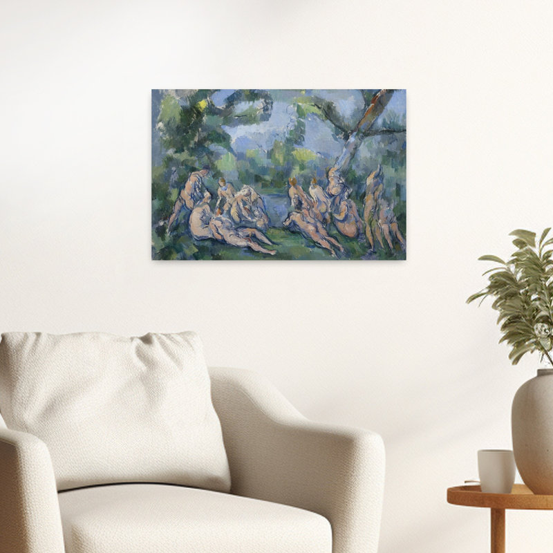 Les Baigneuses, 1899-1904, estampe d'art mural abstrait contemporain, H 16 po x l 24 po