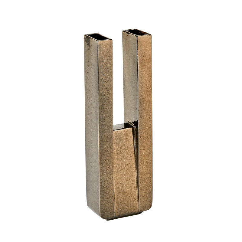 Metropolis Vase-Bronze-Tall, 15.75" H x 5" W x 2.75" D