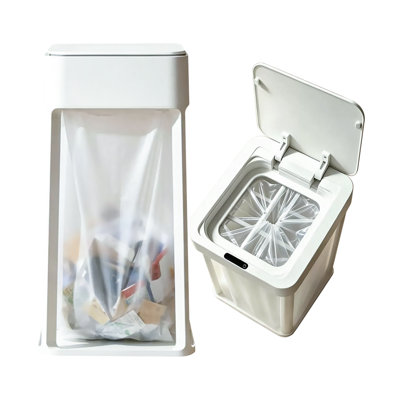 7.9 Gallons Smart Trash Can with Automatic Sealing, Touchless Motion Sensor Lid & Easy Bag Replacement