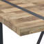Table de salle à manger de 55 po en bois aggloméré rectangulaire moderne industriel en bois foncé, 4 à 6 personnes, plateau de table en bois d'ingénierie de 1,5 po d'épaisseur et pieds rectangulaires noirs en métal, utilisés pour la maison et la cuisine-576594560-576594561