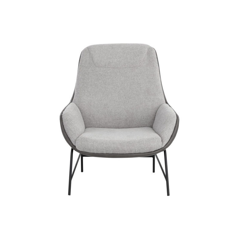 Lounge Chair, Gray Polyester