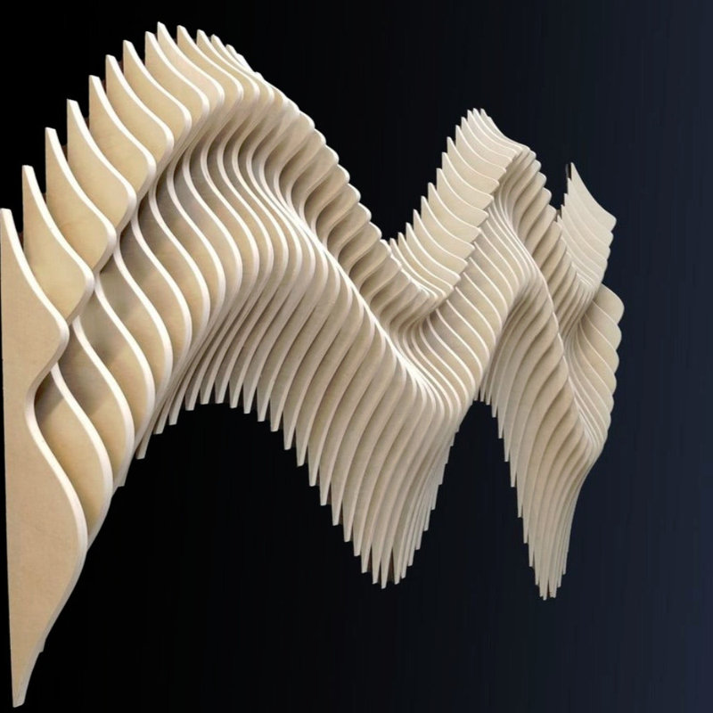 Décoration murale Sahara Wave 3D, Beige