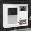 Armoire murale de salle de bain 32 "avec miroir, rangement pour pharmacie au-dessus de la toilette avec 3 tablettes réglables et porte miroir