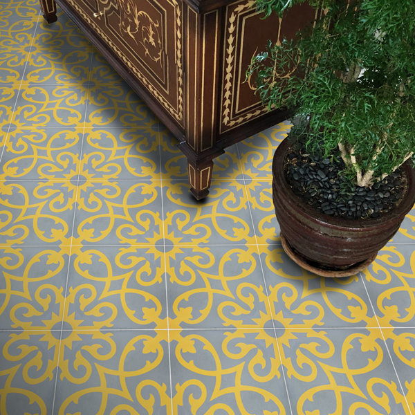 Agadir 8" x 8" Cement Patterned Wall & Floor Tile