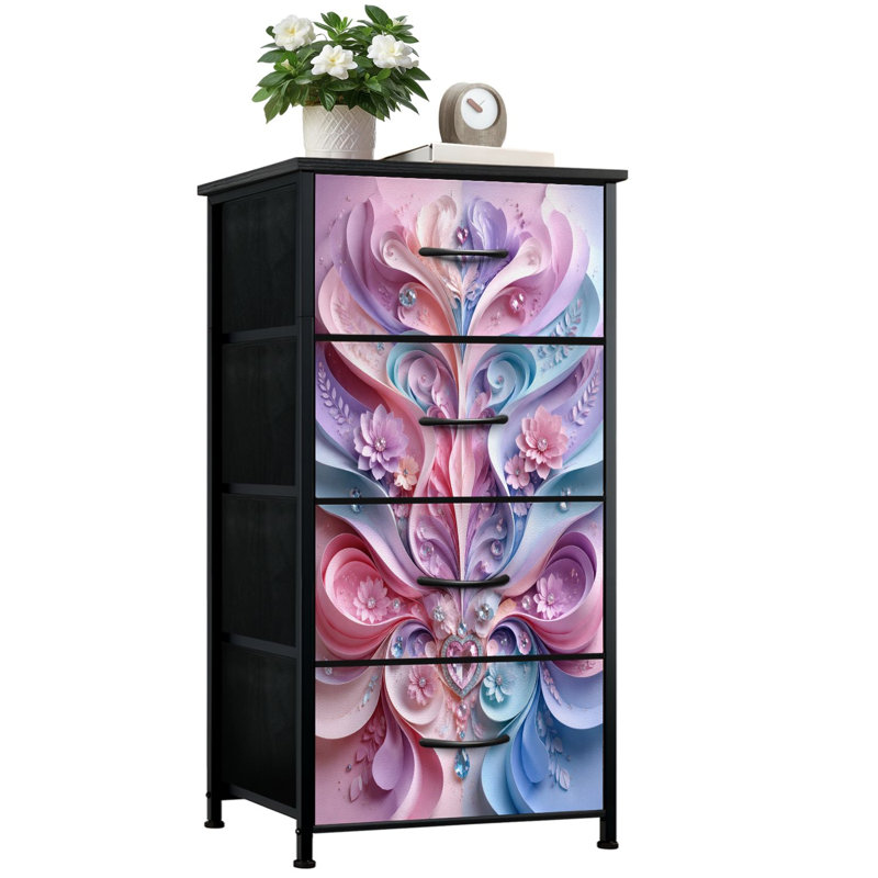 Commode de rangement verticale 4 tiroirs