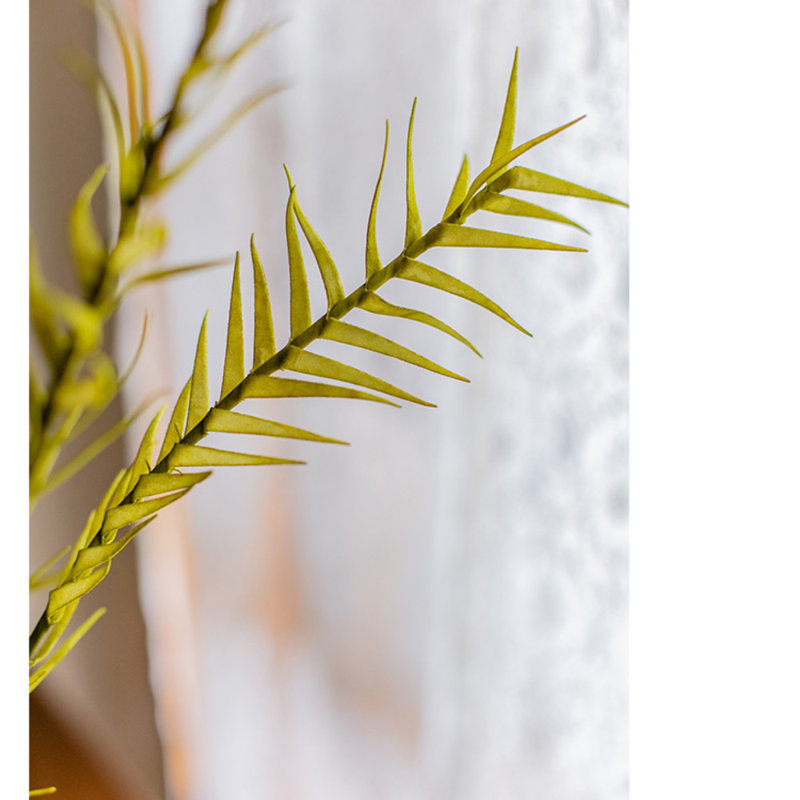 Herbe de lin artificielle 48,4 po, Deux tiges, H 46 po x l 5 po x P 1 po, Jaune