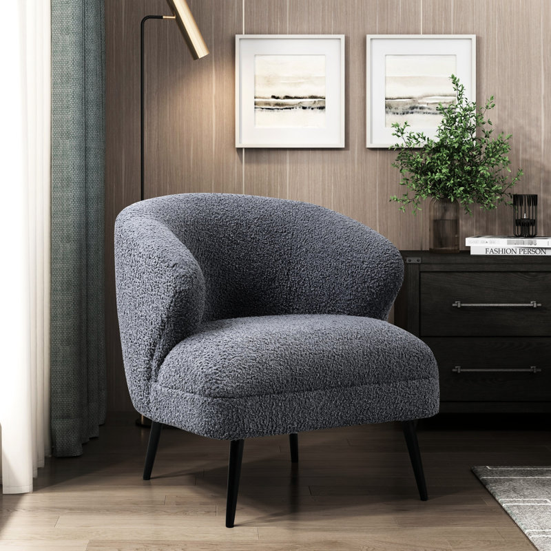 Chaise d'appoint moderne Modern, Gris foncé