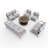 Areefa 9 - Person Patio Conversation Set with Cushions-70251810