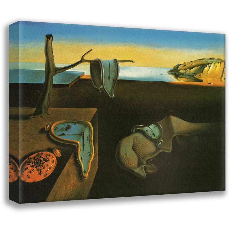 «Melting Clocks» par Salvador Dali, toile tendue avec châssis, H 17 po x l 24 po