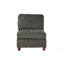 Ensemble modulaire modulaire en chenille gris moderne 6 pièces avec coins, chaises sans accoudoirs et repose-pieds modulaire