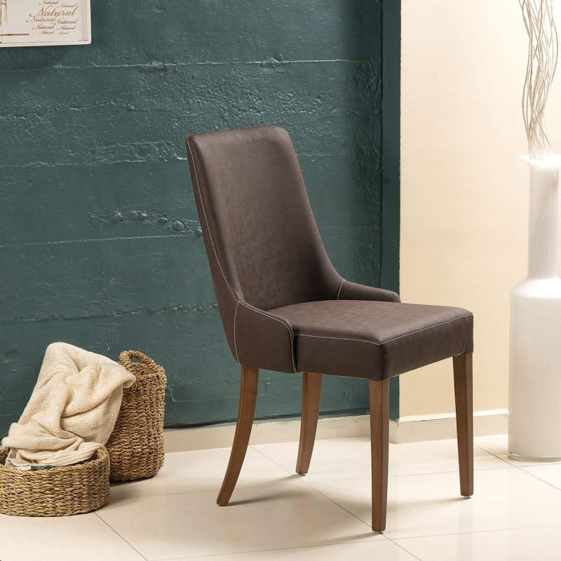 Chaise Boronda - brun et noyer