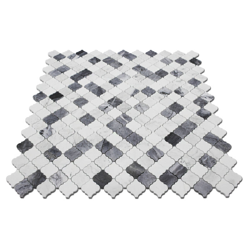 Arabesque 12" x 12" Marble Mosaic Wall Tile