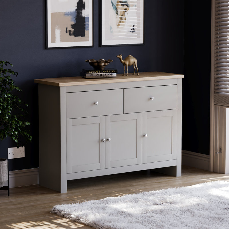 Beacsfield 117Cm Wide 2 Drawer Sideboard, Grey