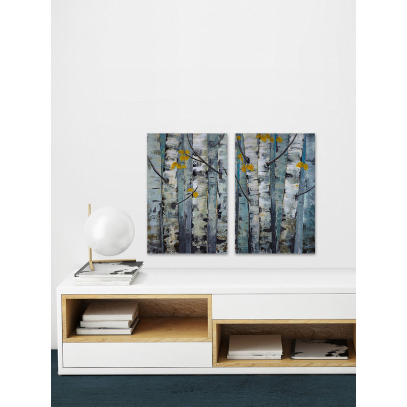Greda Twigs and Branches - Ensemble de 2 reproductions d'art sur toile tendue, H 45 po x l 30 po x P 1,5 po