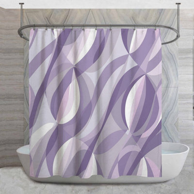 Rideau de douche tourbillon mauve