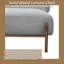 Chaise d'appoint moderne en bois d'hévéa massif avec tissu en peluche-343685859