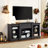 Media Console Table With Large Storage Cabinet, Modern TV Media Entertaionment Stand