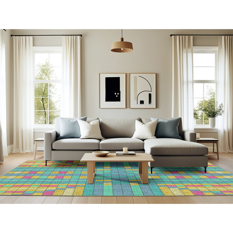 Tapis décoratif géométrique Putman, Rectangle 6 pi x 9 pi