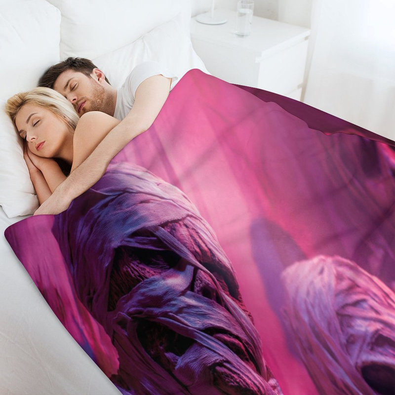 Jeté en flanelle de luxe rose clair Mummies Under, 30 po x 40 po
