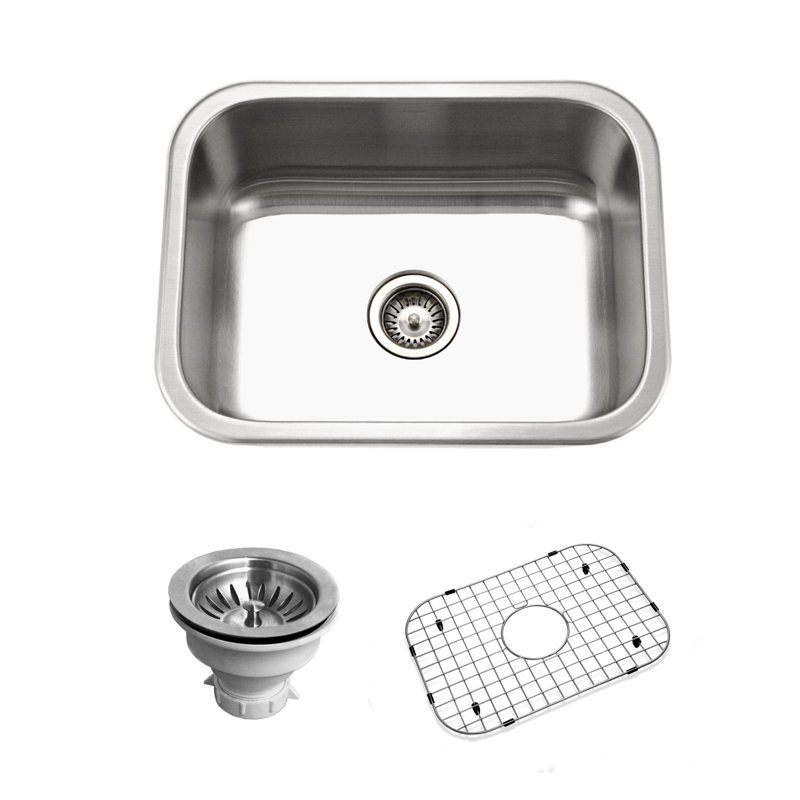 Belleo 23.19 " L Drop-In Single Bowl Stainless Steel Kitchen Sink
