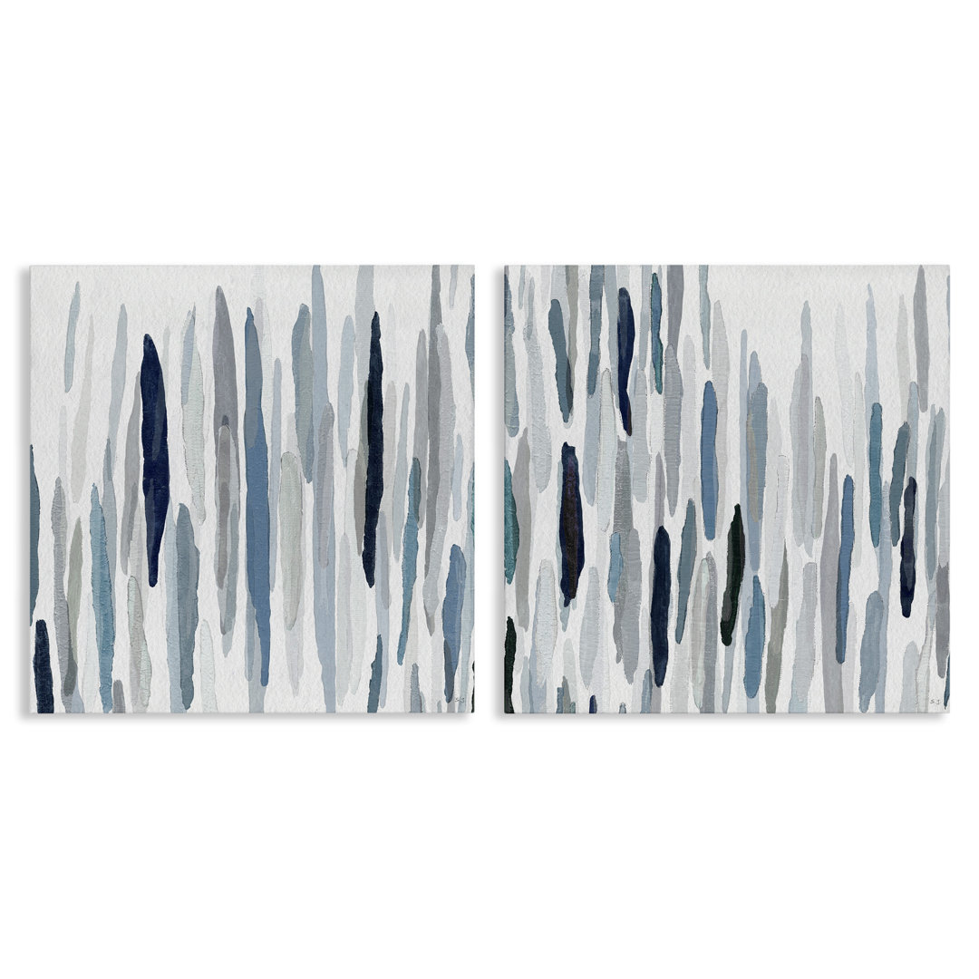 Abstract Brushed Rainfall Contemporary Modern Painting Susan Jill Stupell Industries 