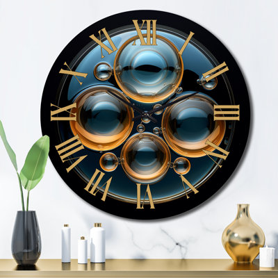 Horloge murale en métal