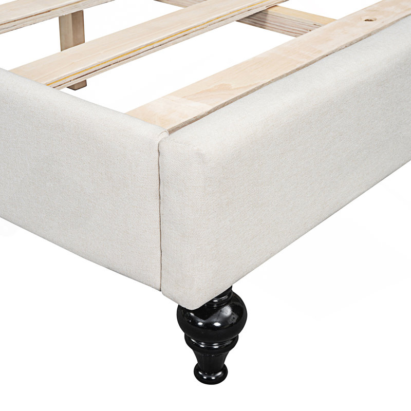 Modern Twin Size L-Shaped Daybed, Twin, Beige