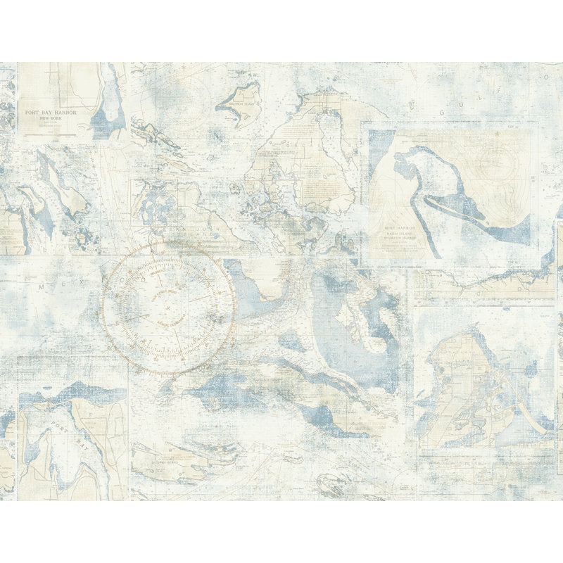 Rouleau de papier peint L 33 pi x l 20,5 po Nedra, Sandy Blue