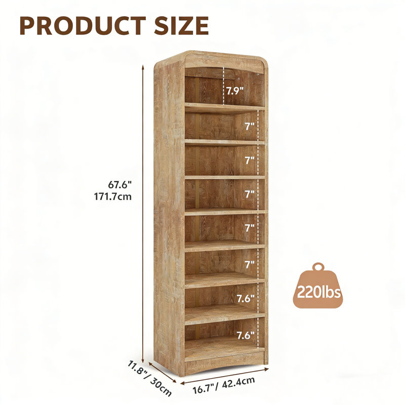 Armoire à chaussures haute, Naturel