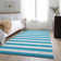 Premium Machine Washable Cerrito AMF528 Teal Rug